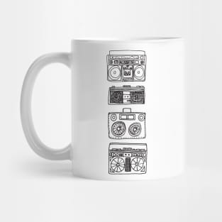 Retro Boomboxes Vertical Mug